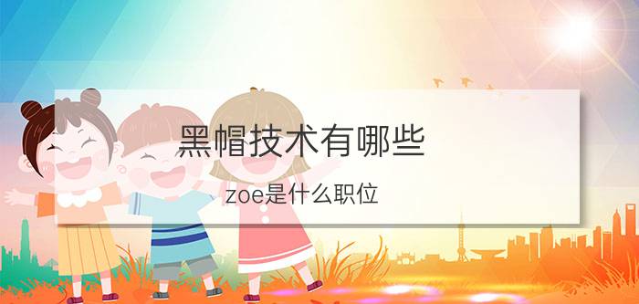 黑帽技术有哪些 zoe是什么职位？